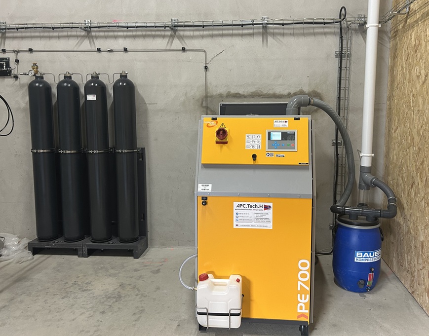 APC-TECH-H installation PE700 BAUER compresseurs 